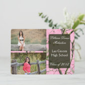 Faire-part 5x7 Chasseurs roses Camo Camoufla Senior Faire-par (Debout devant)