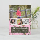 Faire-part 5x7 Chasseurs roses Camo Camoufla Senior Faire-par (Debout devant)