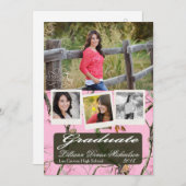 Faire-part 5x7 Chasseurs roses Camo Camoufla Senior Faire-par (Devant / Derrière)