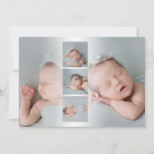 Faire-part 6 Photo Girl Script garçon Bonjour bébé naissance (Dos)