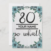 Faire-part 80 Alors Quoi - Drôle 80e anniversaire (Devant)