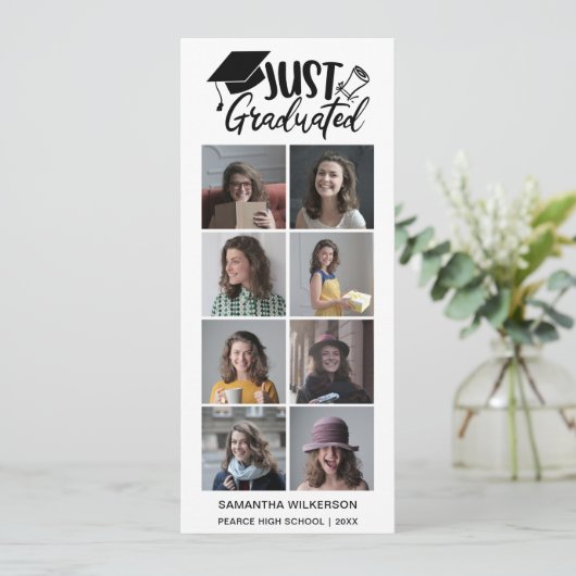 Faire-part 8 Collage Photo Juste Graduated Class Of 2023 (Debout devant)