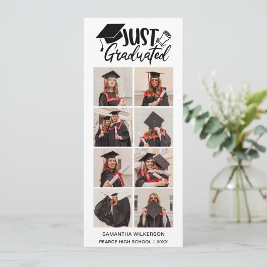 Faire-part 8 Collage Photo Juste Graduated Class Of 20XX (Debout devant)