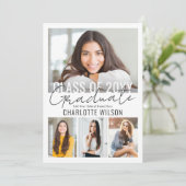 Faire-part 8 Photo Simple Modern Bold Class Year Graduation (Debout devant)