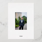 Faire-part à feuille d'or avec capuchon de remise  (Verso)