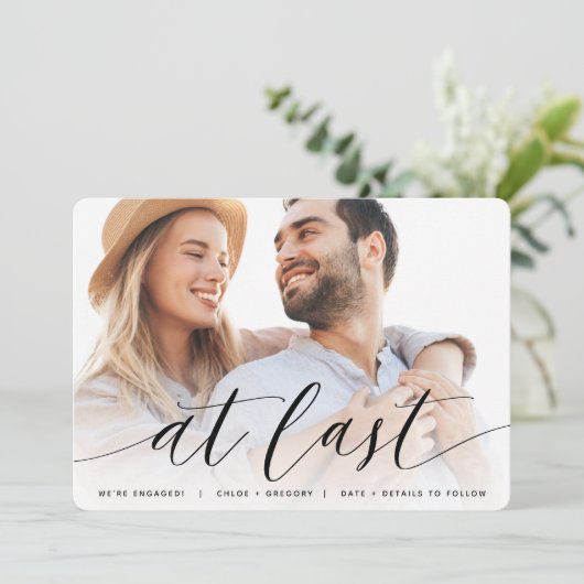 Faire-part À la Dernière | Fiançailles photo complet (Debout devant)