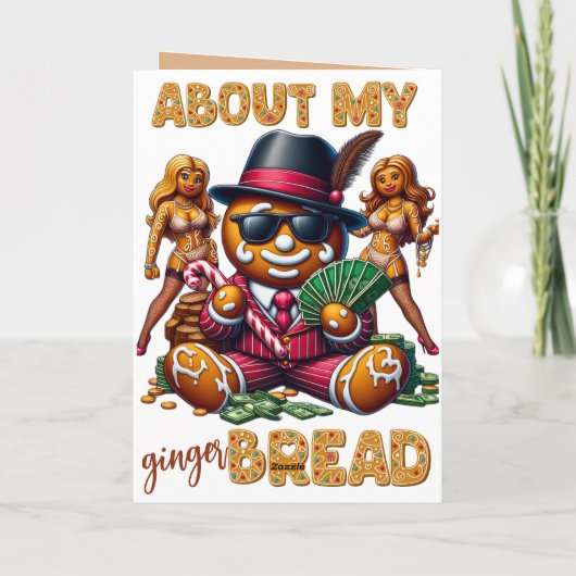Faire-part A propos de mon pain d'épices Funny Noël urbain (Dos)
