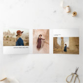 Faire-part à trois volets multiphoto linéaire pour (Intérieur)