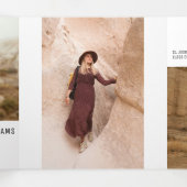 Faire-part à trois volets multiphoto linéaire pour (Intérieur au milieu)