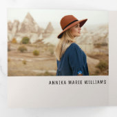 Faire-part à trois volets multiphoto linéaire pour (Intérieur en premier)