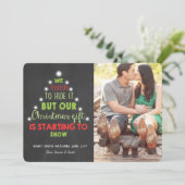 Faire-part à ultrasons de grossesse de Noël (Debout devant)