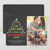 Faire-part à ultrasons de grossesse de Noël (Devant / Derrière)