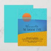 Faire-part Abstrait déplacé vers l'état Sunshine Nouvelle adr (Devant / Derrière)