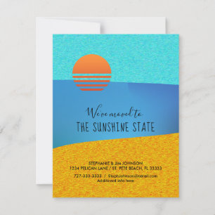 Faire-part Abstrait déplacé vers l'état Sunshine Nouvelle adr