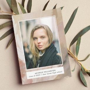 Faire-part Abstrait Pastel Photo Graduation