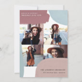 Faire-part Abstraite fête de graduation multicolore (Dos)