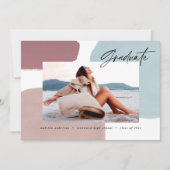 Faire-part Abstraite fête de remise des diplômes en photo pei (Devant)