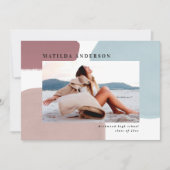 Faire-part Abstraite fête de remise des diplômes en photo pei (Devant)