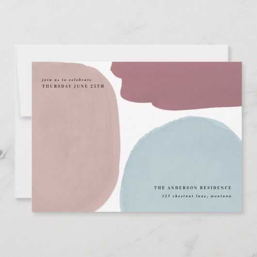 Faire-part Abstraite fête de remise des diplômes en photo pei (Dos)