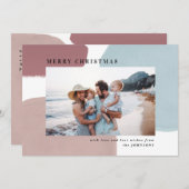 Faire-part Abstraite photo de vacances peinte en couleur (Devant / Derrière)