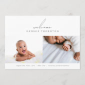 Faire-part accueil bébé photo collage naissance (Devant)