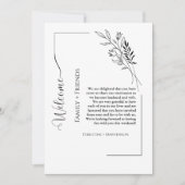 Faire-part Accueil de mariage avec écriture moderne & itinéra (Devant)