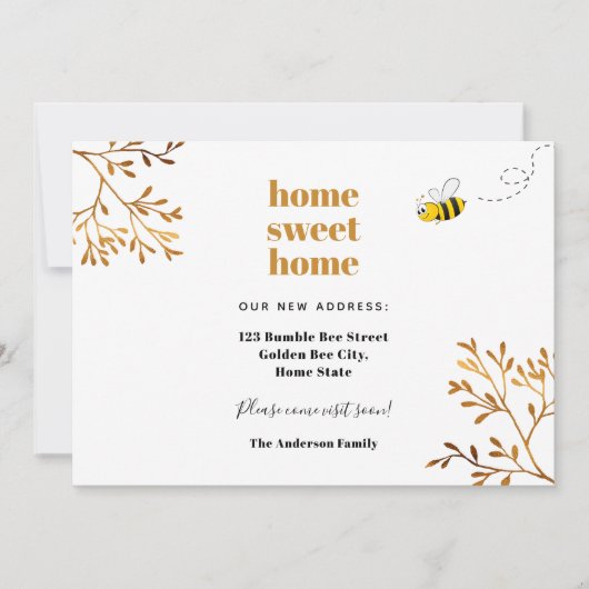 Faire-part Accueil douce maison mignonne bourgeoise bebe mobi (Devant)