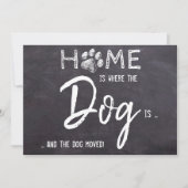 Faire-part Accueil est là où le chien est Chalkboard Animaux  (Devant)