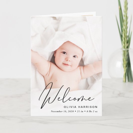 Faire-part Accueil moderne 4 Photo Naissance (Devant)