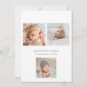 Faire-part Accueil moderne Photo bébé naissance (Dos)
