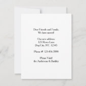 Faire-part Accueil Nous avons déménagé Famille Animaux de com (Dos)