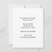 Faire-part Accueil Nous avons déplacé le chien qui bouge (Dos)