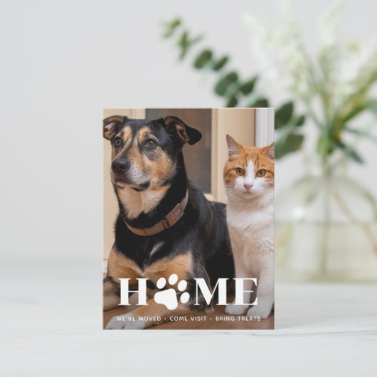 Faire-part Accueil Photo pour animaux de compagnie Nous avons (Debout devant)