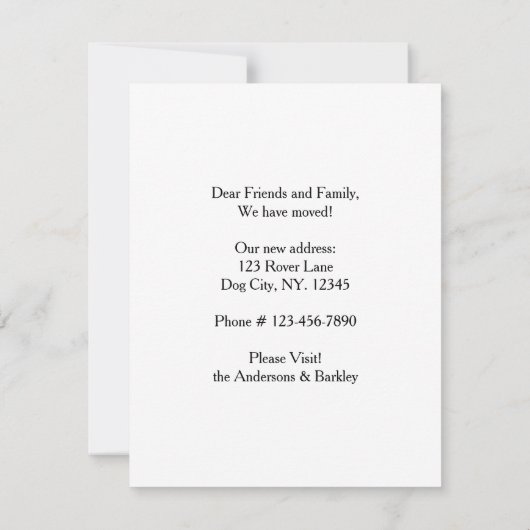 Faire-part Accueil Photo pour animaux de compagnie Nous avons (Dos)