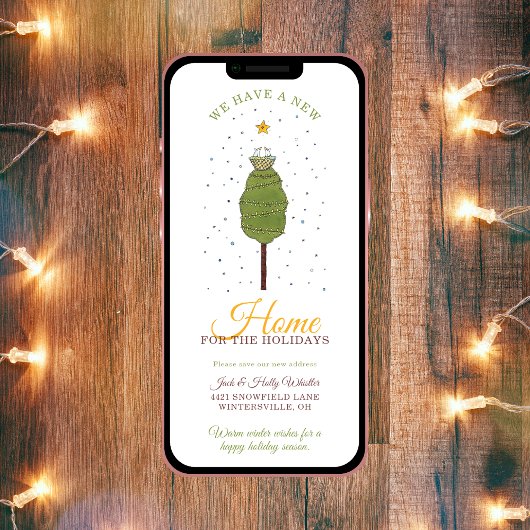 Faire-part Accueil pour les fêtes Nouvelle adresse