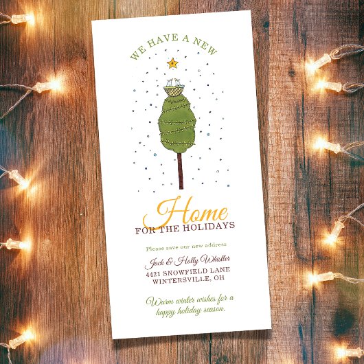 Faire-part Accueil pour les fêtes Nouvelle adresse