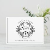 Faire-part Accueil Sweet Home Nous avons déménagé à la maison (Debout devant)