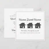 Faire-part Accueil Sweet Home Nous avons déménagé Nouvelle ma (Devant / Derrière)