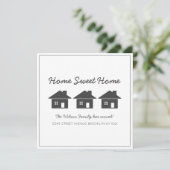 Faire-part Accueil Sweet Home Nous avons déménagé Nouvelle ma (Debout devant)