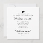 Faire-part Accueil Sweet Home Nous avons déménagé Nouvelle ma (Dos)