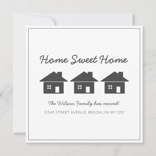 Faire-part Accueil Sweet Home Nous avons déménagé Nouvelle ma (Devant)