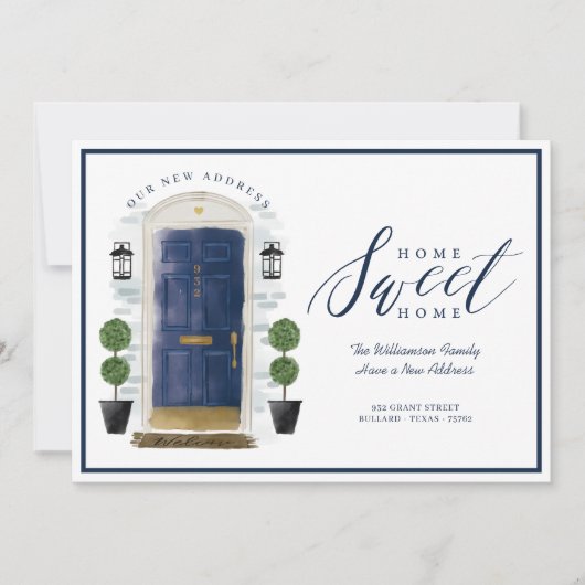 Faire-part Accueil Sweet Home - Nous avons déplacé Porte d'Aq (Devant)