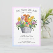 Faire-part Accueil Sweet Nouvelle Maison Florale Pâques Panie (Debout devant)