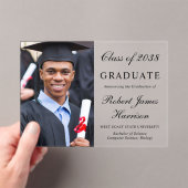 Faire-part acrylique du diplôme d'études supérieur (In situ (ordinateur de poche))