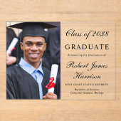 Faire-part acrylique du diplôme d'études supérieur (Recto)