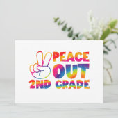 Faire-part Adieu deuxième année Tie Dye Dernier jour 2e année (Debout devant)