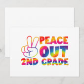 Faire-part Adieu deuxième année Tie Dye Dernier jour 2e année (Devant / Derrière)