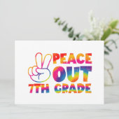 Faire-part Adieu septième année Tie Dye Dernier jour 7e année (Debout devant)