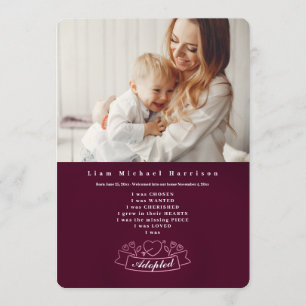 Faire-part adopté de photo