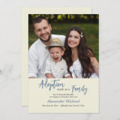 Faire-part Adoption Nous A Fait Une Famille (Devant / Derrière)
